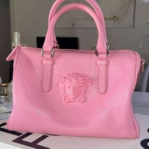 Authentic almost new Versace Gianni Saffiano Calfskin Palazzo Mini Bowler